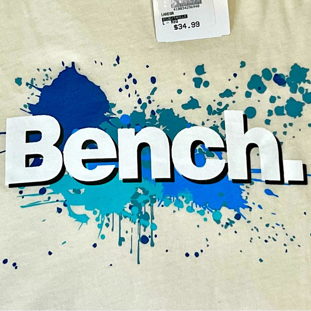 Bench Men’s T-Shirt Size Large 🔥😎 NWT BRAND NEW ! Cream/White Colour